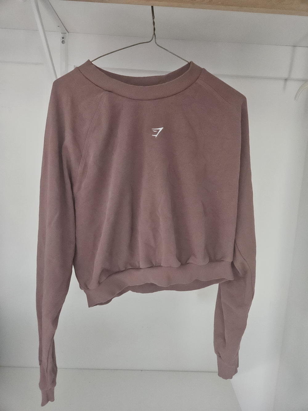 Gymshark Dusty Mauve Cropped Crewneck Sweatshirt
